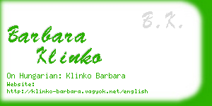 barbara klinko business card